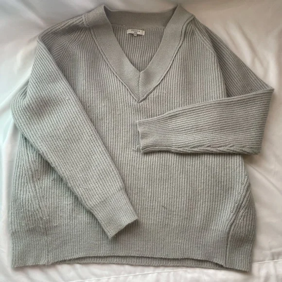 V Neck Ribbed Sweater - Picture 3 of 6